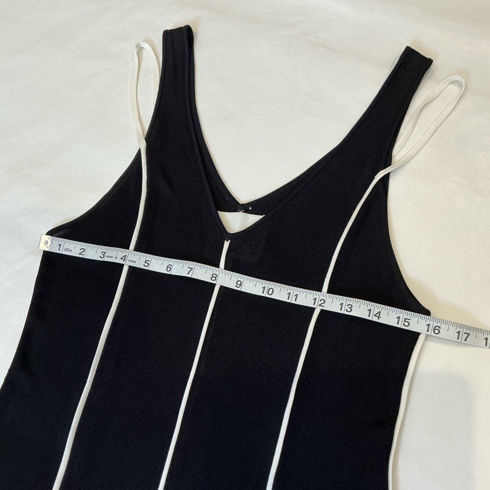 3.1 PHILLIP LIM V-Neck Tank Lux Viscose Midi Dress with Piping Trim Size Large - Picture 10 of 16